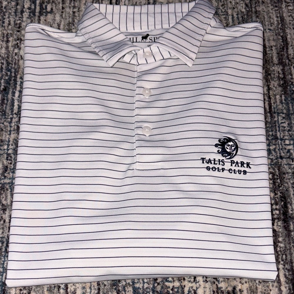 Men's Talis Park Striped Long Sleeve Golf Polo (small)